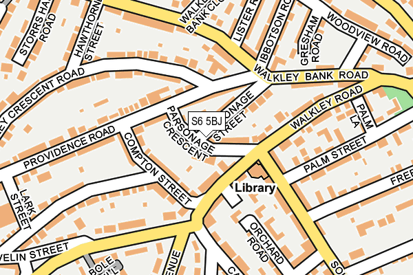 S6 5BJ map - OS OpenMap – Local (Ordnance Survey)