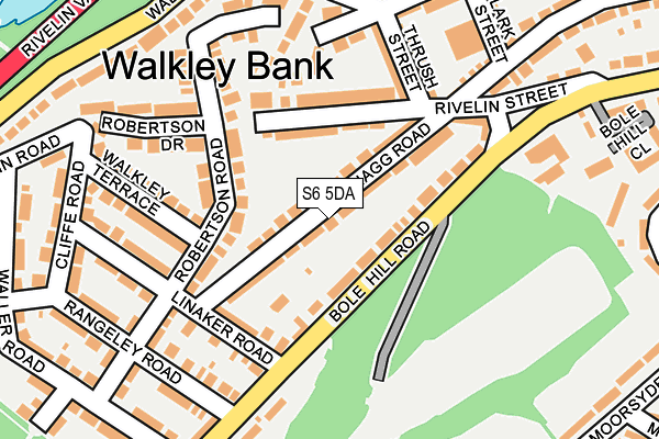 S6 5DA map - OS OpenMap – Local (Ordnance Survey)