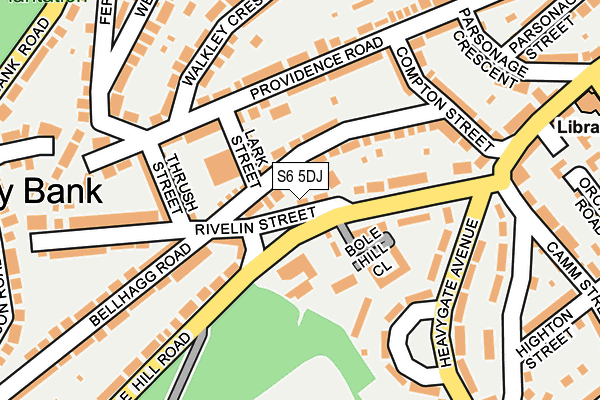 S6 5DJ map - OS OpenMap – Local (Ordnance Survey)