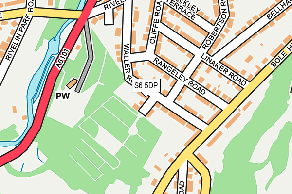 S6 5DP map - OS OpenMap – Local (Ordnance Survey)