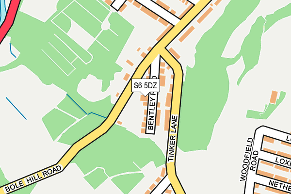 S6 5DZ map - OS OpenMap – Local (Ordnance Survey)