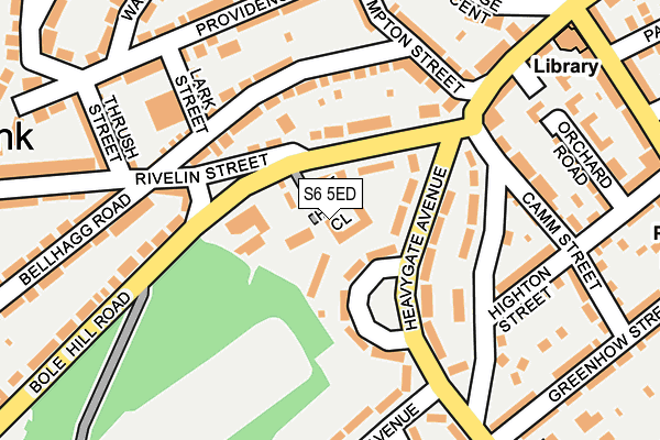 S6 5ED map - OS OpenMap – Local (Ordnance Survey)