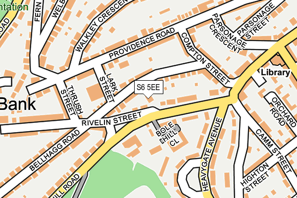 S6 5EE map - OS OpenMap – Local (Ordnance Survey)