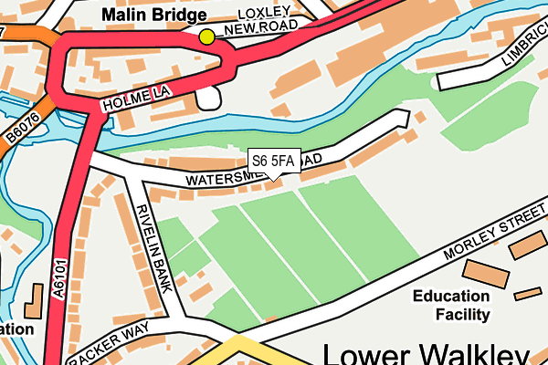 S6 5FA map - OS OpenMap – Local (Ordnance Survey)