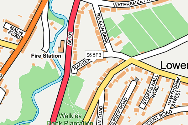 S6 5FB map - OS OpenMap – Local (Ordnance Survey)