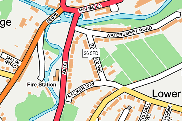 S6 5FD map - OS OpenMap – Local (Ordnance Survey)