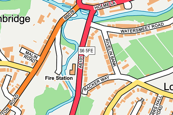 S6 5FE map - OS OpenMap – Local (Ordnance Survey)