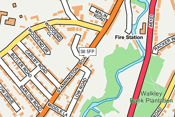 S6 5FP map - OS OpenMap – Local (Ordnance Survey)