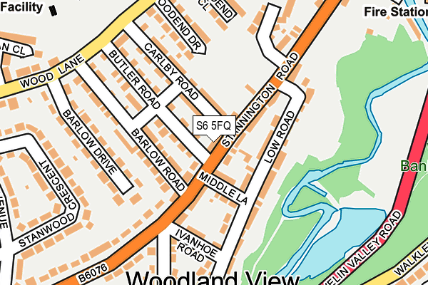 S6 5FQ map - OS OpenMap – Local (Ordnance Survey)