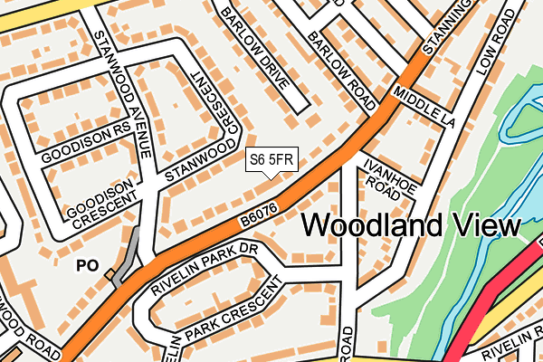 S6 5FR map - OS OpenMap – Local (Ordnance Survey)