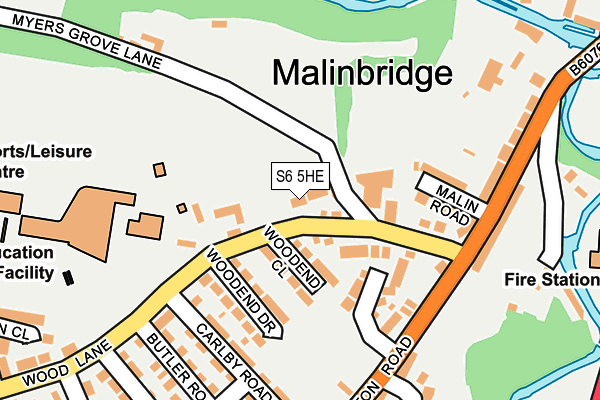 S6 5HE map - OS OpenMap – Local (Ordnance Survey)