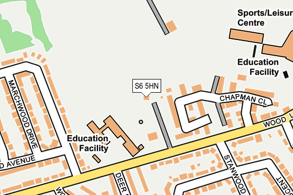 S6 5HN map - OS OpenMap – Local (Ordnance Survey)