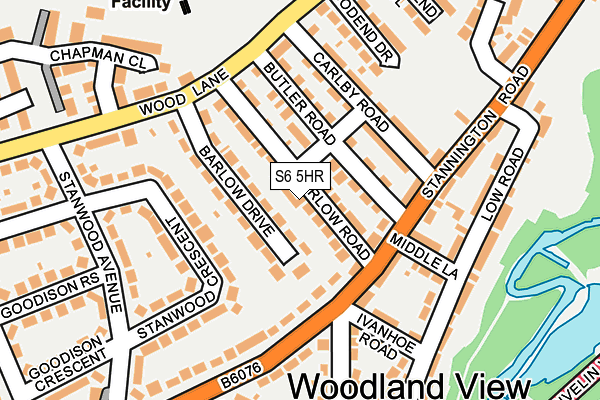 S6 5HR map - OS OpenMap – Local (Ordnance Survey)