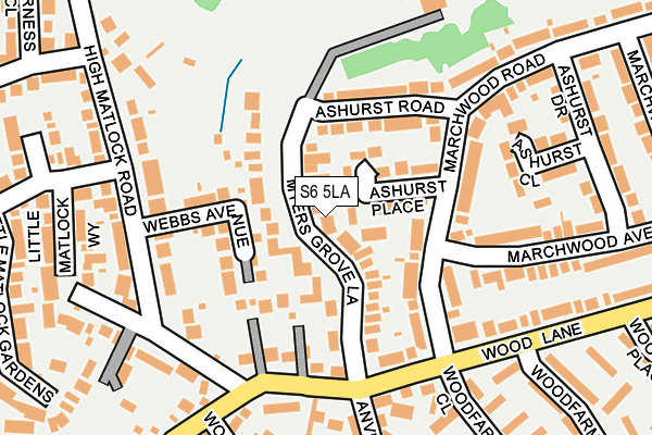 S6 5LA map - OS OpenMap – Local (Ordnance Survey)