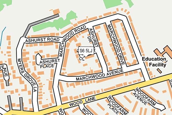 S6 5LJ map - OS OpenMap – Local (Ordnance Survey)