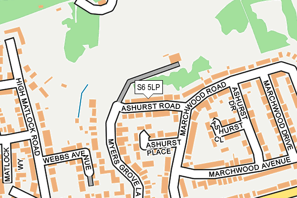 S6 5LP map - OS OpenMap – Local (Ordnance Survey)