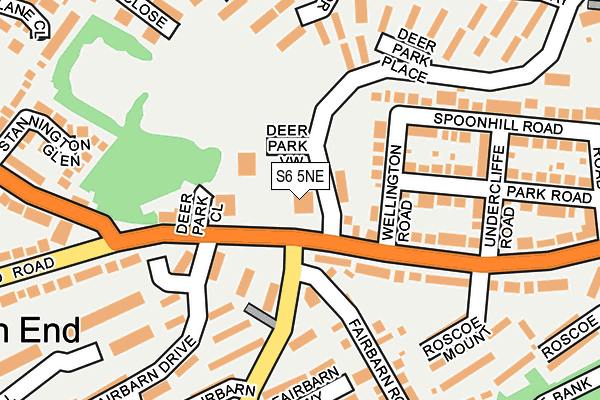 S6 5NE map - OS OpenMap – Local (Ordnance Survey)