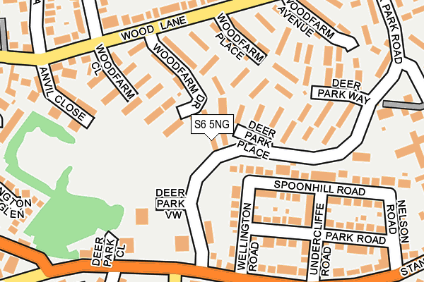 S6 5NG map - OS OpenMap – Local (Ordnance Survey)