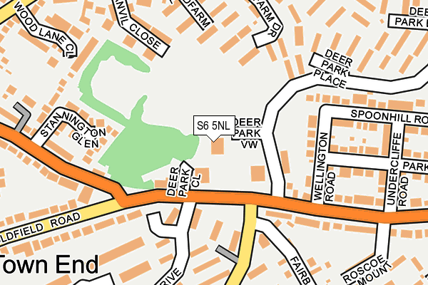 S6 5NL map - OS OpenMap – Local (Ordnance Survey)