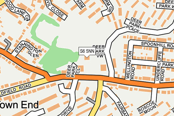 S6 5NN map - OS OpenMap – Local (Ordnance Survey)