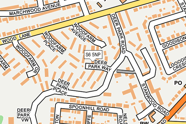 S6 5NP map - OS OpenMap – Local (Ordnance Survey)