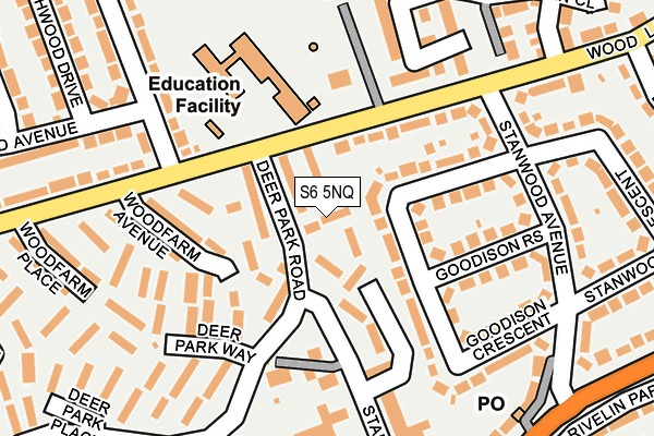 S6 5NQ map - OS OpenMap – Local (Ordnance Survey)