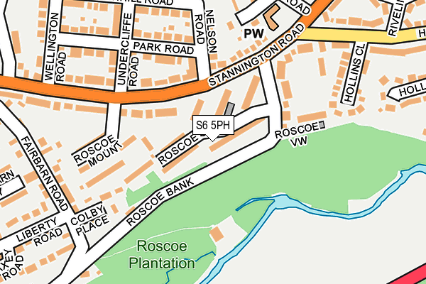 S6 5PH map - OS OpenMap – Local (Ordnance Survey)