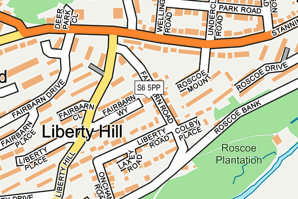 S6 5PP map - OS OpenMap – Local (Ordnance Survey)