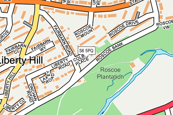 S6 5PQ map - OS OpenMap – Local (Ordnance Survey)