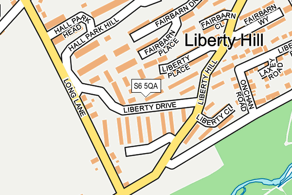 S6 5QA map - OS OpenMap – Local (Ordnance Survey)