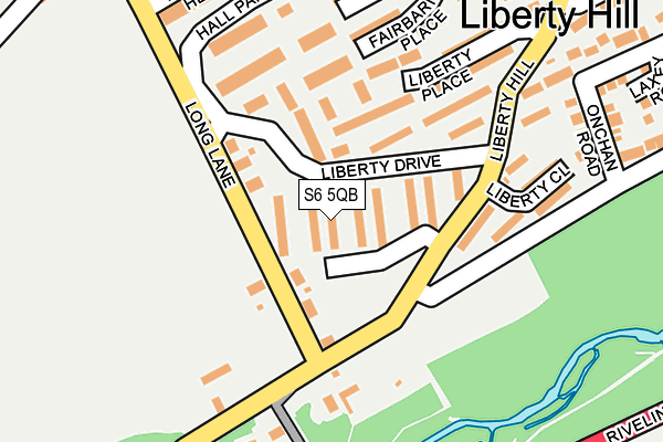 S6 5QB map - OS OpenMap – Local (Ordnance Survey)