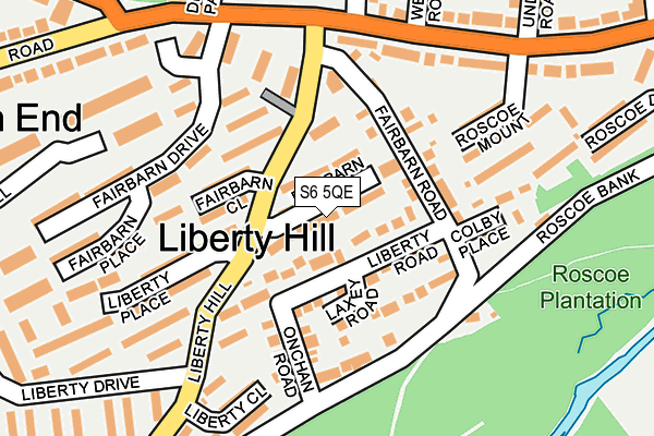 S6 5QE map - OS OpenMap – Local (Ordnance Survey)