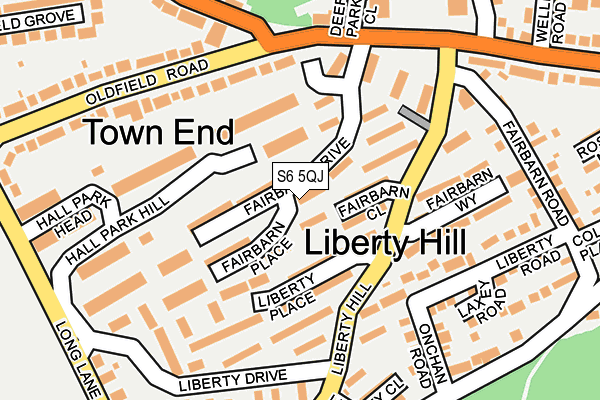 S6 5QJ map - OS OpenMap – Local (Ordnance Survey)