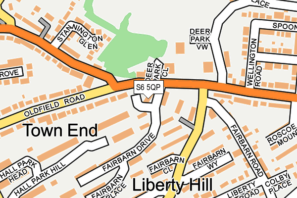 S6 5QP map - OS OpenMap – Local (Ordnance Survey)