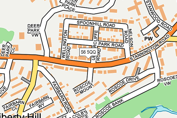 S6 5QQ map - OS OpenMap – Local (Ordnance Survey)