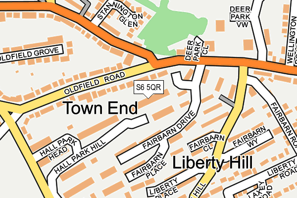 S6 5QR map - OS OpenMap – Local (Ordnance Survey)