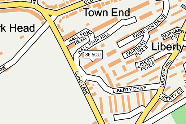 S6 5QU map - OS OpenMap – Local (Ordnance Survey)