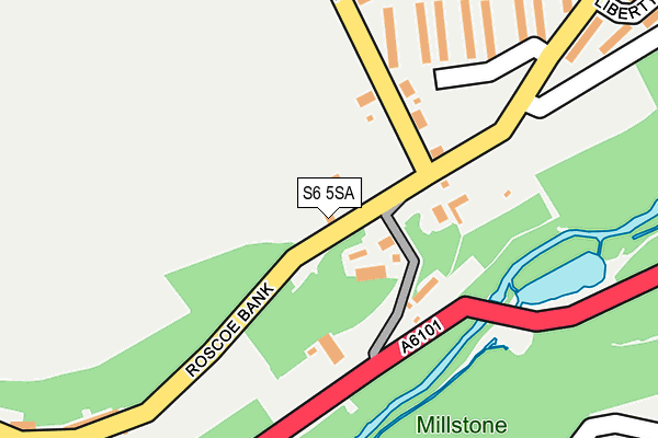 S6 5SA map - OS OpenMap – Local (Ordnance Survey)