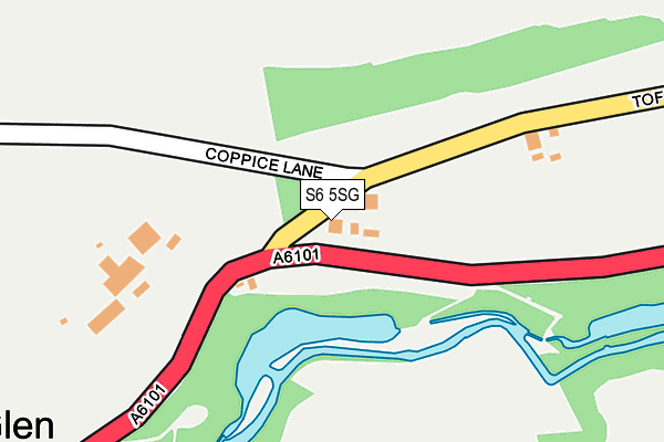S6 5SG map - OS OpenMap – Local (Ordnance Survey)
