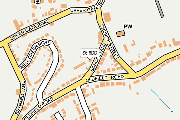 S6 6DD map - OS OpenMap – Local (Ordnance Survey)