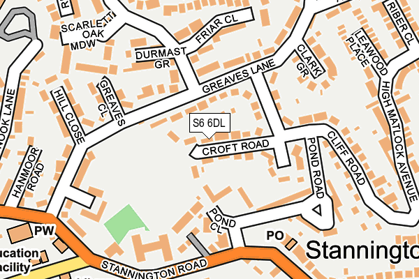 S6 6DL map - OS OpenMap – Local (Ordnance Survey)