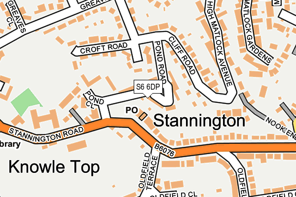 S6 6DP map - OS OpenMap – Local (Ordnance Survey)