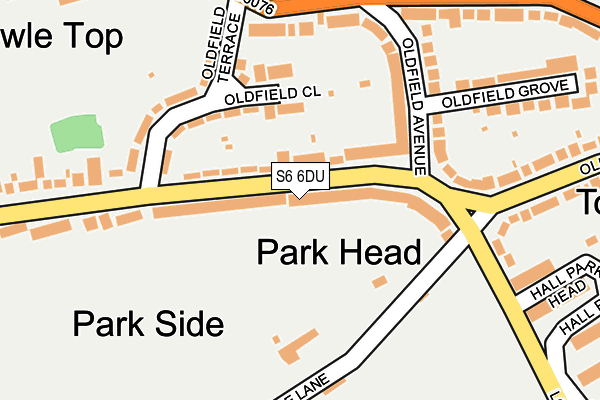 S6 6DU map - OS OpenMap – Local (Ordnance Survey)