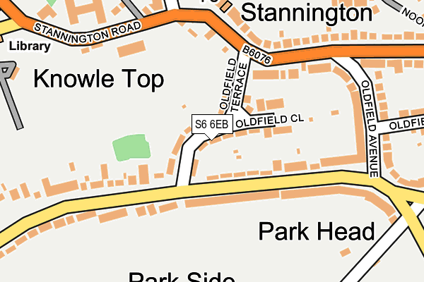 S6 6EB map - OS OpenMap – Local (Ordnance Survey)