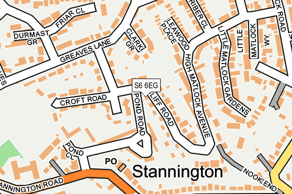 S6 6EG map - OS OpenMap – Local (Ordnance Survey)