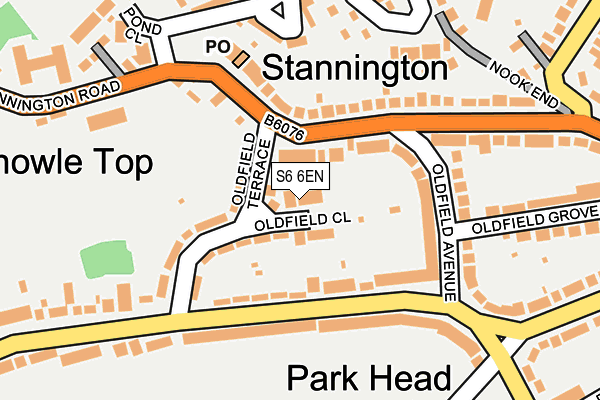 S6 6EN map - OS OpenMap – Local (Ordnance Survey)