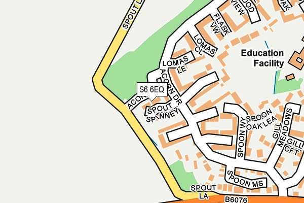 S6 6EQ map - OS OpenMap – Local (Ordnance Survey)