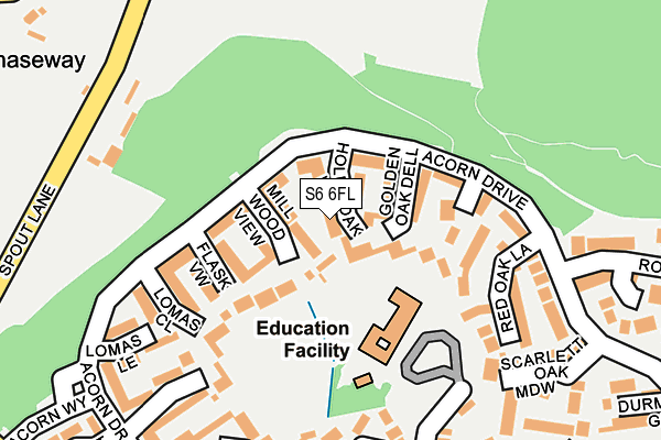 S6 6FL map - OS OpenMap – Local (Ordnance Survey)