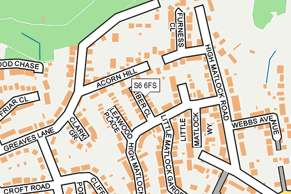 S6 6FS map - OS OpenMap – Local (Ordnance Survey)