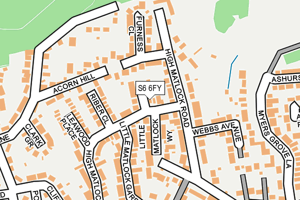 S6 6FY map - OS OpenMap – Local (Ordnance Survey)
